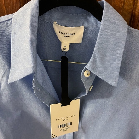 TUCKERNUCK Chambray Harris Shirt Dress Pomander Place NWT Size M - Picture 7 of 7